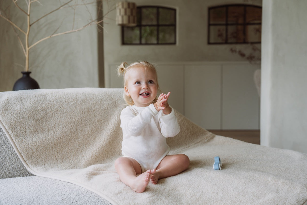 Baby deken tumbled - Merinowol